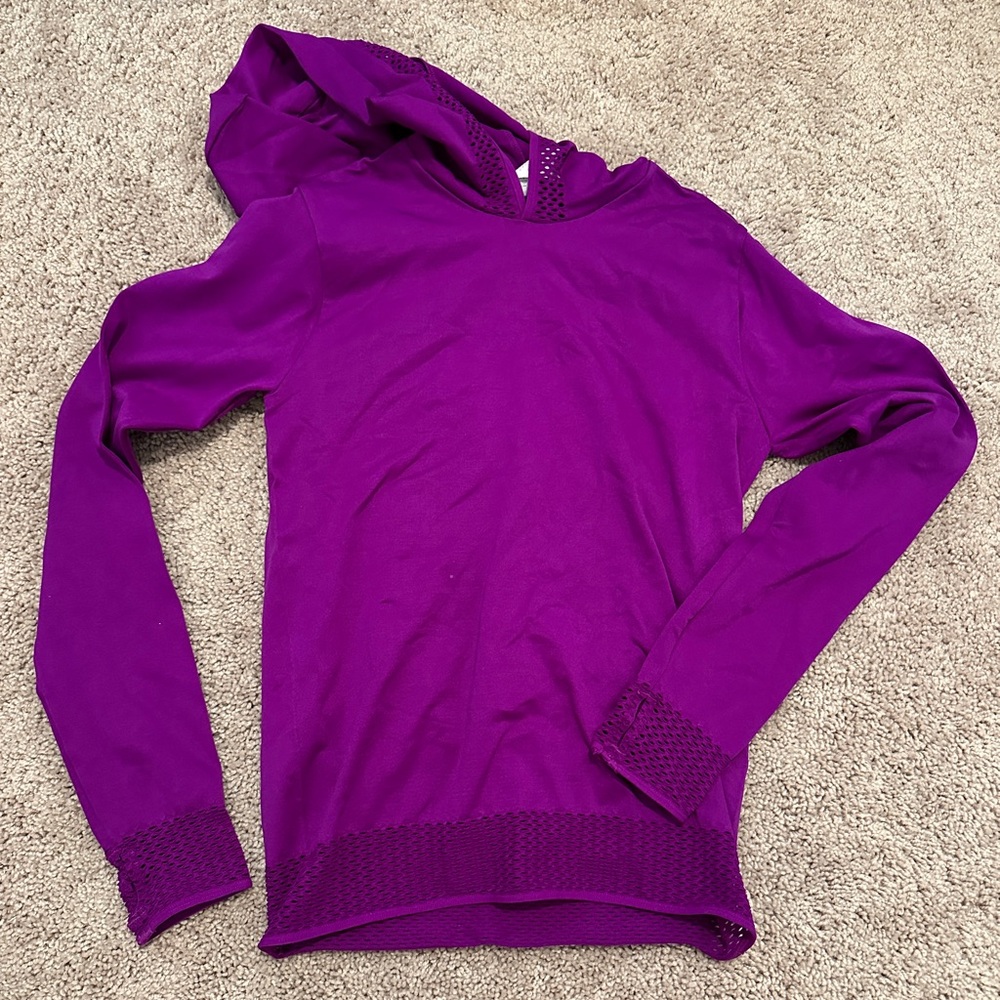 Fabletics workout top with hood